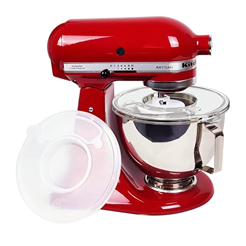 Schüsselabdeckungen für KitchenAid 4,5–5 Qt Kippkopf-Standmixer, Spritzschutz mit extra Ausgießfenster für KitchenAid-Mixer, spülmaschinenfester Schüsseldeckel, um Verschütten von Zutaten zu von Tiga