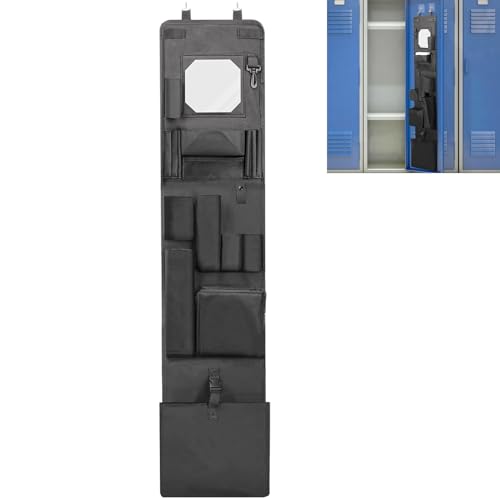 Tiga Hängender Spind-Organizer mit weichem Acryl-Spiegel, 27,9 cm B x 132,2 cm H, 600D Oxford-Stoff, schwerer Stoff, Polizei- und Arbeits-Schließfach-Organizer Tiga Hängender Spind-Organizer mit weichem Acryl-Spiegel, 27,9 cm B x 132,2 cm H, 600D Oxford-Stoff, schwerer Stoff, Polizei- und Arbeits-Schließfach-Organizer von Tiga