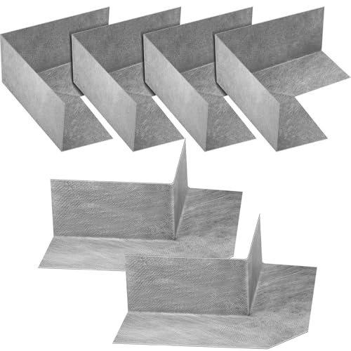4 x wasserdichte Membran innen und 2 x Außenabdichtungsecke aus Polyethylen, nahtlose Membran-Ecke für Badezimmer, Dampfbad, Badewanne, Wände und Einfassungen von Tigeen
