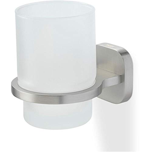 Tiger Ramos Becherhalter und Zahnputzbecher, Edelstahl gebürstet von Tiger