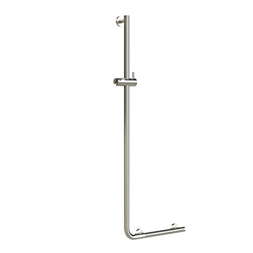 Tiger Boston Haltegriff mit Brausehalter, Version links, Edelstahl gebürstet, TÜV-geprüft von Tiger