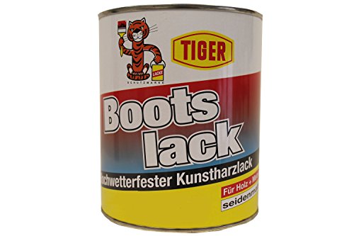 Tiger Bootslack Kunstharzlack Holz & Metall Seidenmatt 131 Weiß 2,5 Kg von Tiger