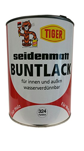 Tiger Buntlack für innen & außen Acryl Seidenmatt Cremeweiß 2,5 L von Tiger