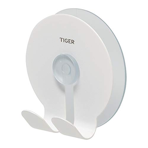 Tiger Saughaken Twin, Farbe: Weiß, Haken aus Edelstahl mit extra großer Saugfläche von Tiger