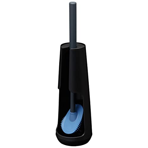 Tiger Tess Toilettenbürstenhalter freistehend mit flexibler Swoop WC-Bürste, Farbe: Schwarz / Anthrazit von Tiger