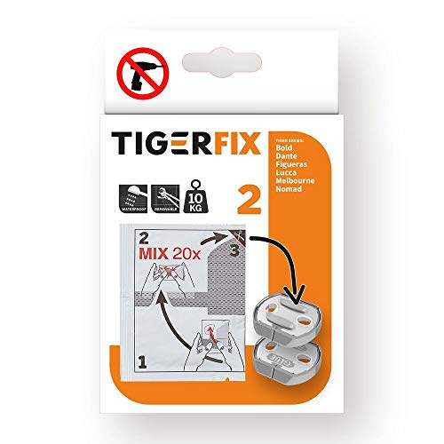Tiger Tigerfix Klebesystem Nr. 2, zur Befestigung von Badaccessoires ohne bohren von Tiger