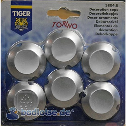 Tiger Torino 3804.8 6 Dekor-Kappen - chrommatt - zum nachbestellen für Torino von Tiger