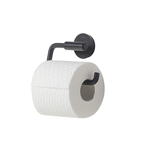 Tiger Urban Toilettenpapierhalter schwenkbar, Farbe: Schwarz, mit austauschbaren Dekor-Ringen zur individuellen Gestaltung von Tiger