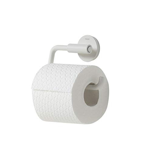 Tiger Urban Toilettenpapierhalter schwenkbar, Farbe: Weiß, mit austauschbaren Dekor-Ringen zur individuellen Gestaltung von Tiger