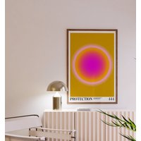 444 Engel Zahlen Farbverlauf Art Print, Schutz Poster, Wanddruck, Spirituelle Kunstdrucke, Aura von TigerSpiritPrints