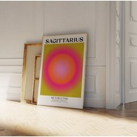 Schütze Farbverlauf Poster, Astrologie Kunstdruck, Aura Sternzeichen Wandkunst, Wohnheim Dekor, Trendige Wandkunst von TigerSpiritPrints