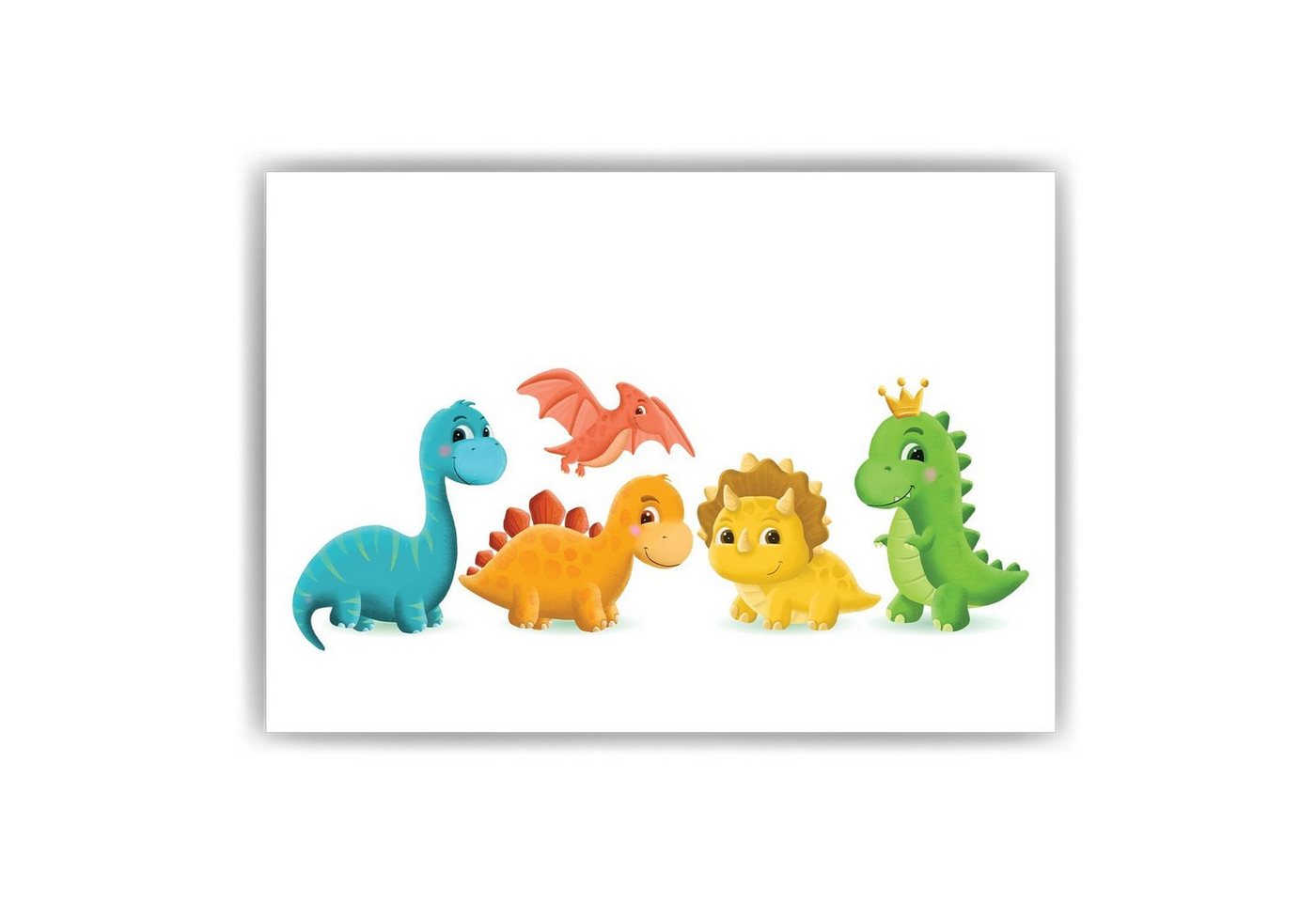 Tigerlino Poster Dinosaurier Bild Kinderzimmer Poster Babyzimmer Wandbild Dekoration von Tigerlino