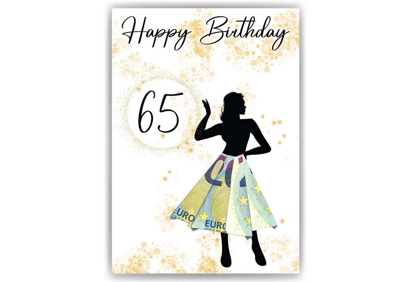 Tigerlino Poster Geburtstag Frauen Freundin Geldgeschenk Karte, 65. Geburtstag, 13 18 20 30 40 50 60 70 Geburtstag von Tigerlino