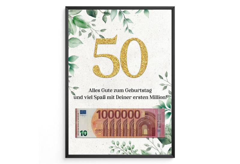 Tigerlino Poster Geburtstag Geldgeschenk Männer Frauen Geburtstagsgeschenk Geld, 13 18 20 30 40 50 60 70 Geburtstag von Tigerlino
