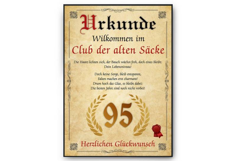 Tigerlino Poster Geburtstag Mann Geschenk Lustige Karte Deko Geburtstagsgeschenk Männer, Alter Sack von Tigerlino