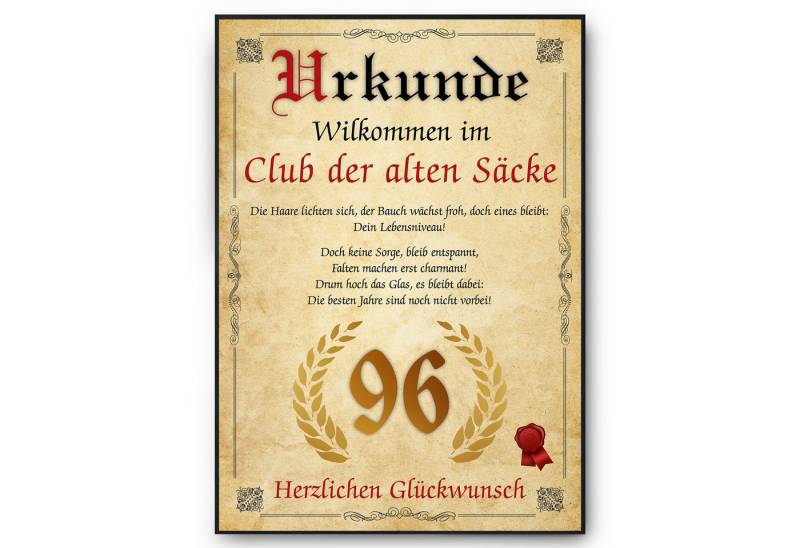 Tigerlino Poster Geburtstag Mann Geschenk Lustige Karte Deko Geburtstagsgeschenk Männer, Alter Sack von Tigerlino