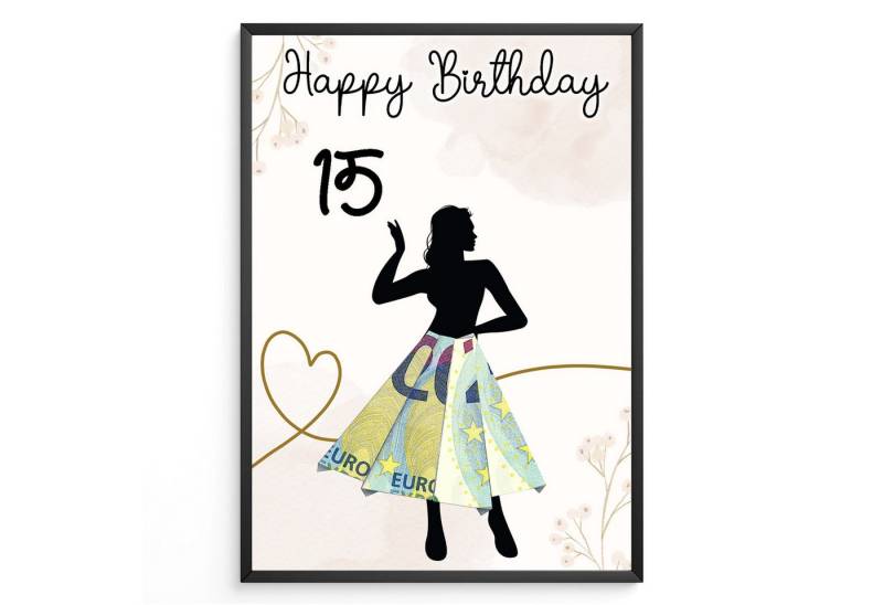 Tigerlino Poster Geldgeschenk Geburtstag Frauen Freundin Geld Geschenkidee von Tigerlino