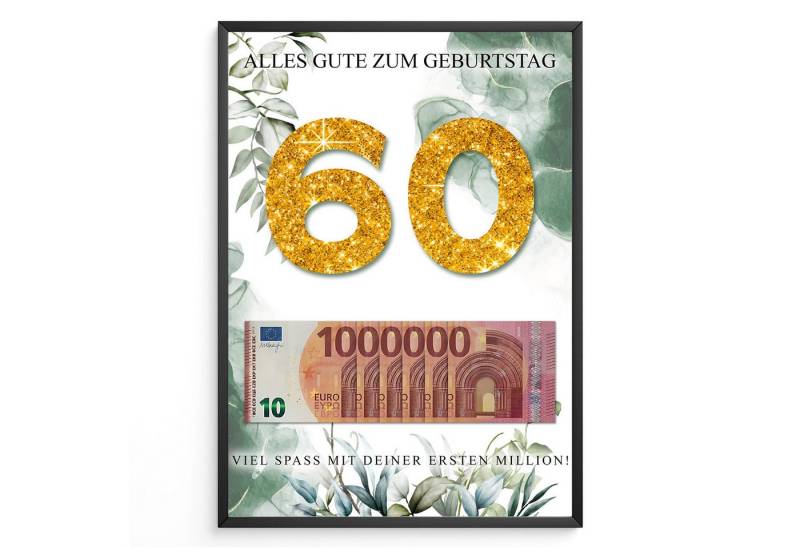 Tigerlino Poster Geldgeschenk Geburtstag Männer Frauen Geburtstagsgeschenk, 60. Geburtstag von Tigerlino