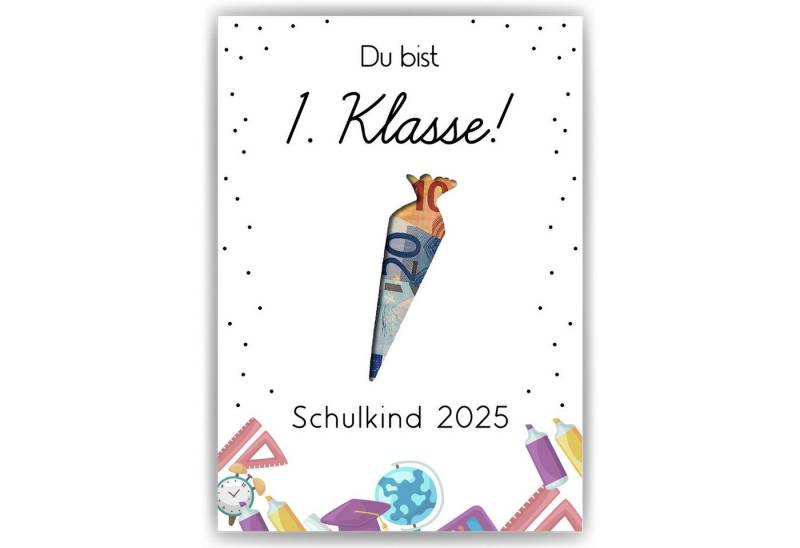 Tigerlino Poster Geldgeschenk zum Schulanfang Schulkind Einschulung Schulanfänger von Tigerlino
