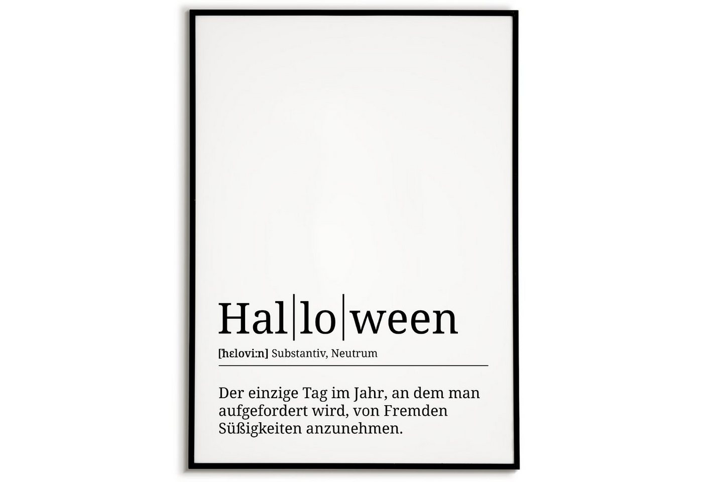 Tigerlino Poster Halloween Definition Wandbild Tigerlino Poster Halloween Definition Wandbild von Tigerlino