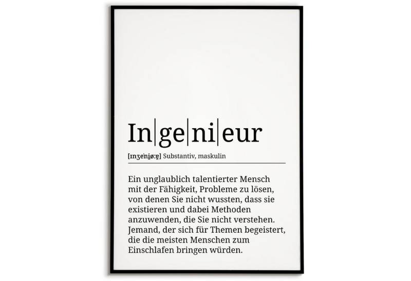 Tigerlino Poster Ingenieur Definition Wandbild Mitarbeiter Geschenk Tigerlino Poster Ingenieur Definition Wandbild Mitarbeiter Geschenk von Tigerlino