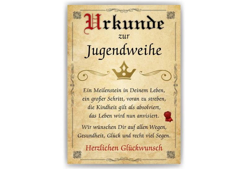 Tigerlino Poster Jugendweihe Geschenk Urkunde zur Jugendweihe Karte Deko Jugendlicher Tigerlino Poster Jugendweihe Geschenk Urkunde zur Jugendweihe Karte Deko Jugendlicher von Tigerlino