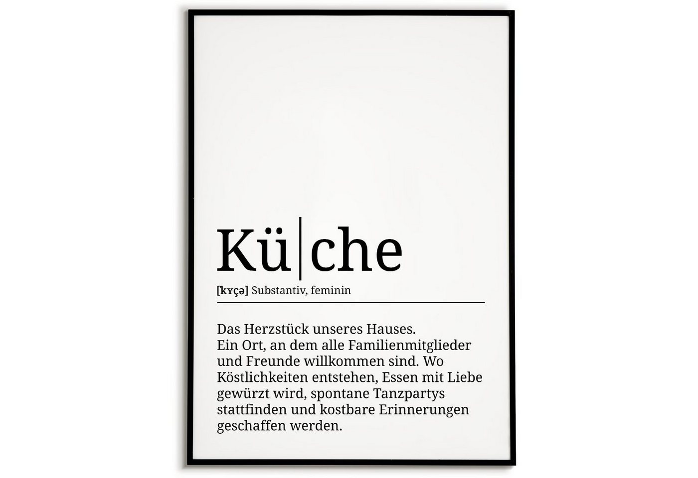 Tigerlino Poster Küche Definition Wandbild Haushalt Einzugsgeschenk von Tigerlino