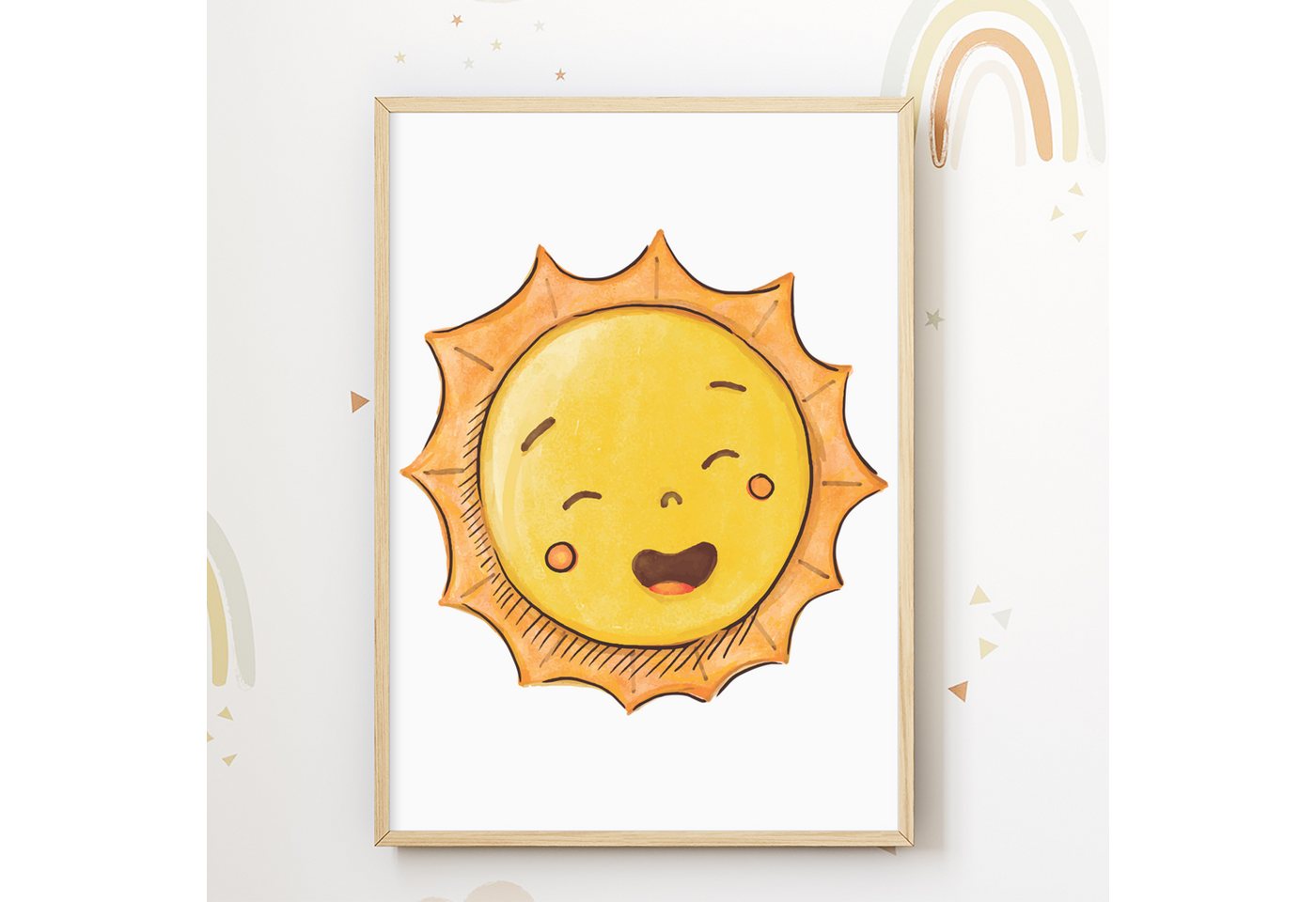 Tigerlino Poster Lachende Sonne Kinderzimmer Bild Poster Babyzimmer Wandbild Dekoration Tigerlino Poster Lachende Sonne Kinderzimmer Bild Poster Babyzimmer Wandbild Dekoration von Tigerlino