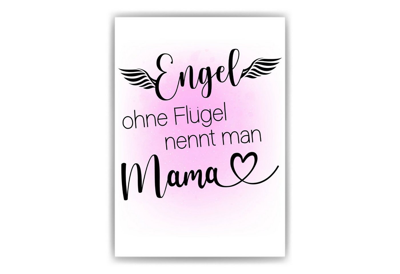 Tigerlino Poster Mama Engel ohne Flügel Muttertag Geburtstag Geschenk, Lila, DIN A4 von Tigerlino