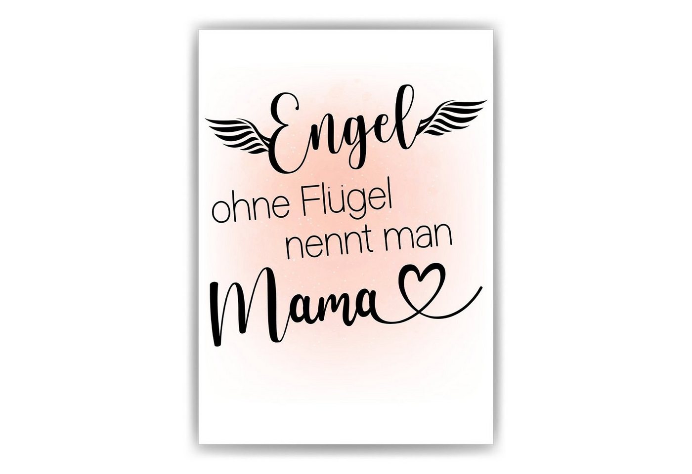 Tigerlino Poster Mama Engel ohne Flügel Muttertag Geburtstag Geschenk, Orange, DIN A4 von Tigerlino