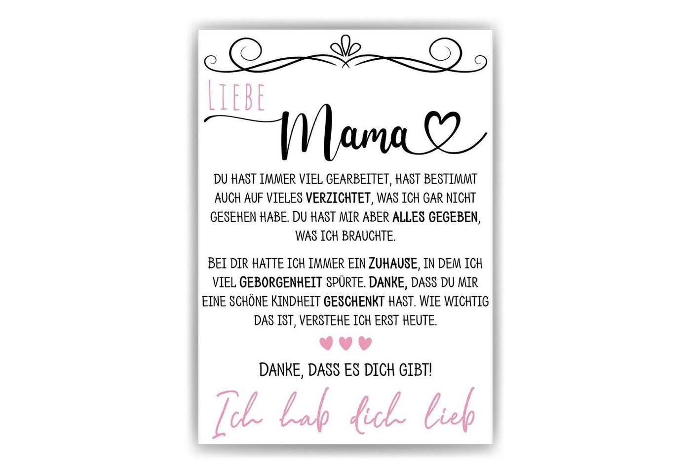 Tigerlino Poster Mama Muttertag Geburtstag Geschenk Mama Spruch Bild Mutter Kunstdruck, DIN A4 Tigerlino Poster Mama Muttertag Geburtstag Geschenk Mama Spruch Bild Mutter Kunstdruck, DIN A4 von Tigerlino