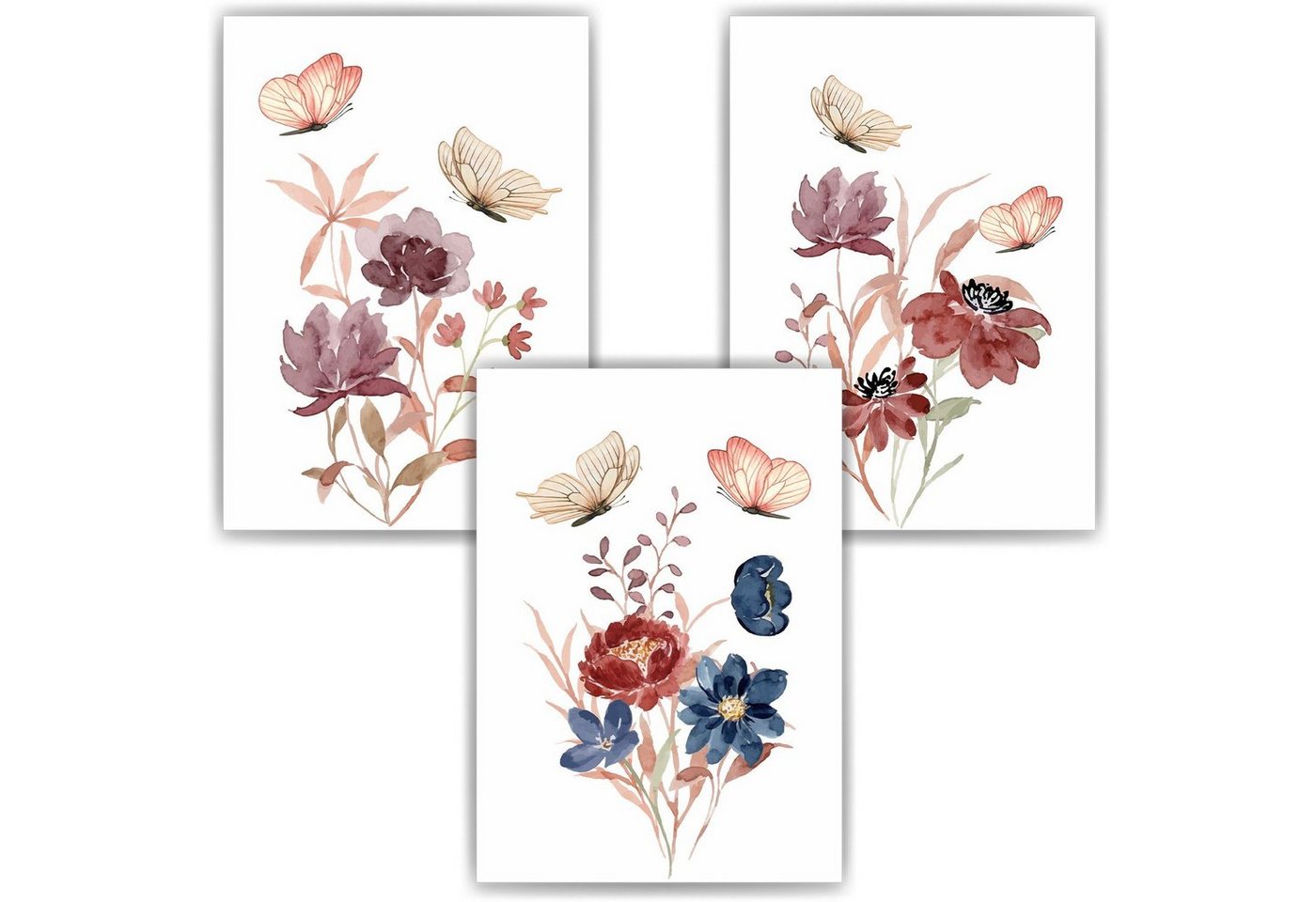 Tigerlino Poster Natur Schmetterling Blumen 3er Set Kinderzimmer Wandbilder Deko Tigerlino Poster Natur Schmetterling Blumen 3er Set Kinderzimmer Wandbilder Deko von Tigerlino
