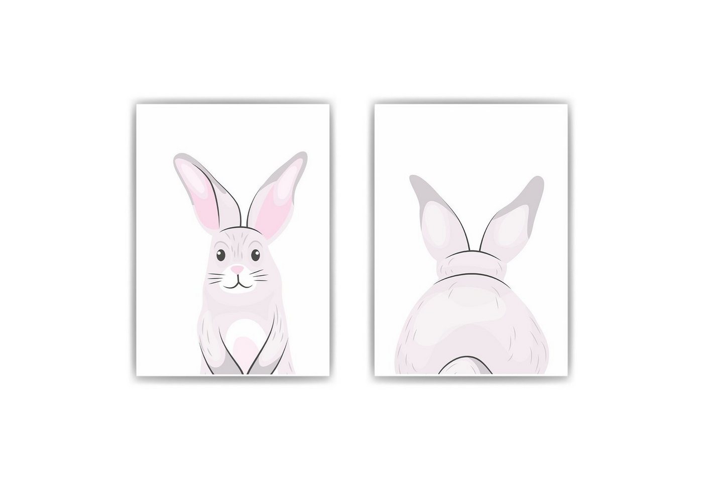 Tigerlino Poster Niedlicher Hase 2er Set Kinderzimmer Wandbilder Deko Babyzimmer Poster Tigerlino Poster Niedlicher Hase 2er Set Kinderzimmer Wandbilder Deko Babyzimmer Poster von Tigerlino