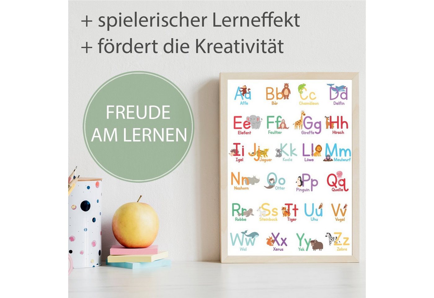 Tigerlino Poster Tiere ABC Lernposter Kinderzimmer Wandbild Alphabet Lernhilfe Poster Tigerlino Poster Tiere ABC Lernposter Kinderzimmer Wandbild Alphabet Lernhilfe Poster von Tigerlino