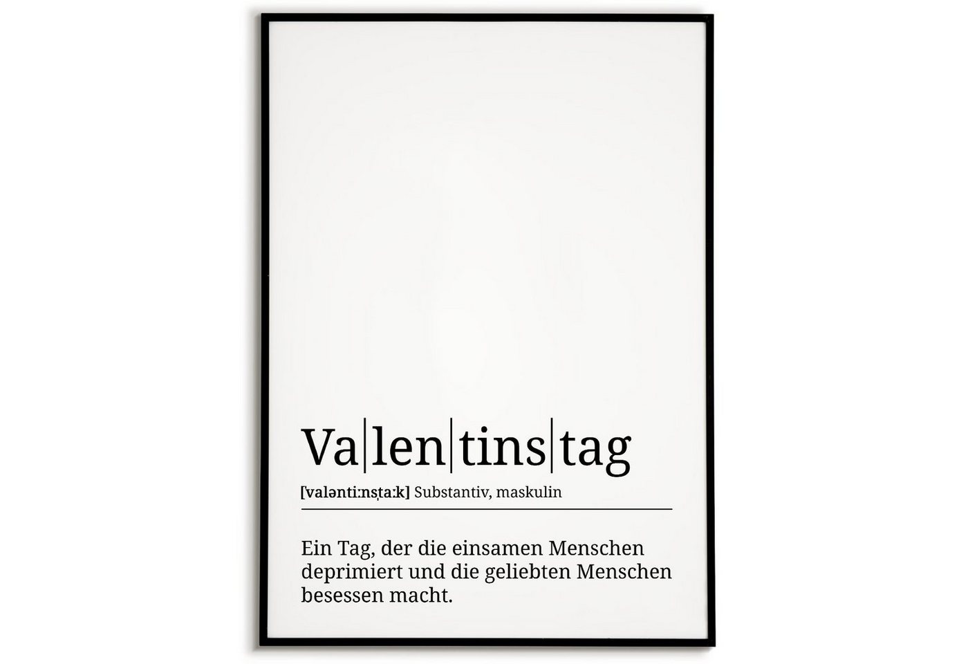 Tigerlino Poster Valentinstag Definition Liebesposter Wandbild Liebe Wanddeko Geschenk von Tigerlino