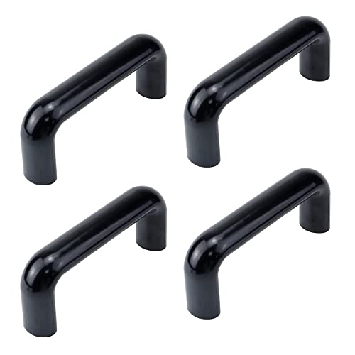 Tighall 4 Stück U-förmiger Bakelit-Griff, 12 cm Lochmitte, M8-Gewinde, schwarzer Kunststoff-Schubladenzug mit Schrauben Tighall 4 Stück U-förmiger Bakelit-Griff, 12 cm Lochmitte, M8-Gewinde, schwarzer Kunststoff-Schubladenzug mit Schrauben von Tighall