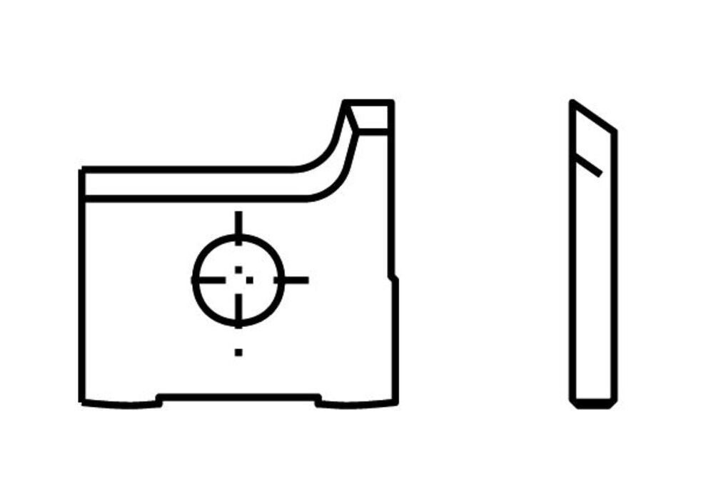 Tigra Wendeplattenfräser Blankett 20 15x14,5x2,0mm d=4,0mm R=2,5 T03SMG 2 Stück von Tigra