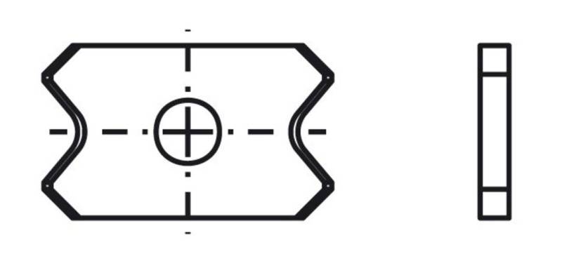 Tigra Wendeplattenfräser Blankett 33 20x12x2,0mm d=4,0mm R=6 a=2,0 T03SMG 10 Stück von Tigra