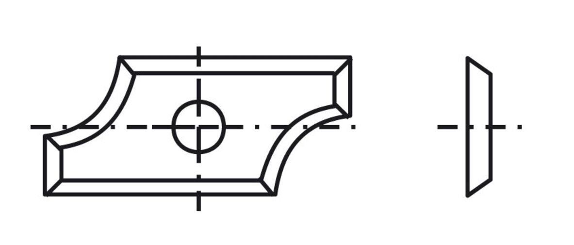 Tigra Wendeplattenfräser Blankett 39 19,5x9x1,5mm d=4,0mm R=2 T03SMG 10 Stück von Tigra