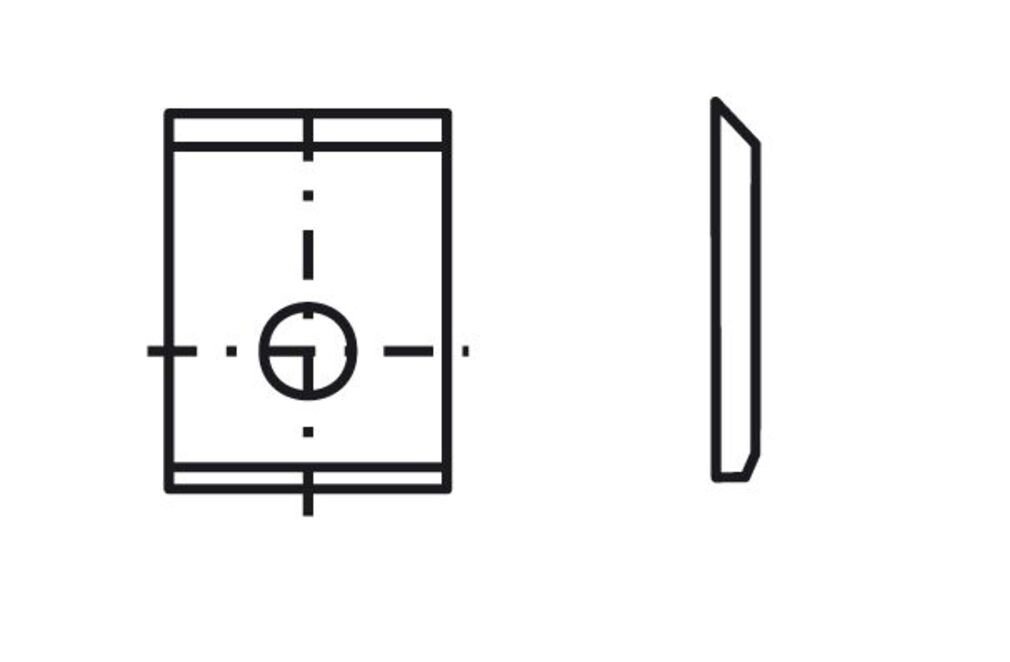 Tigra Wendeplattenfräser Blankett 4 12x18x2,0mm d=5,0mm e=5,5mm T03SMG 2 Stück von Tigra
