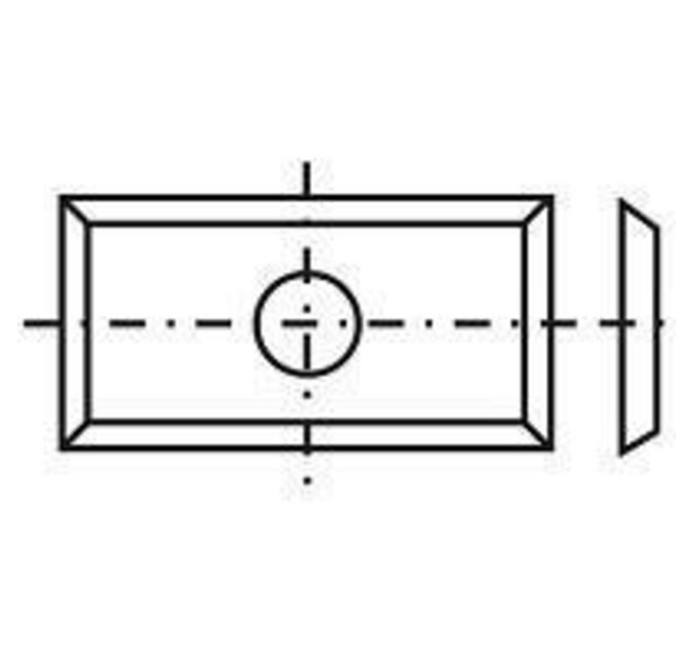 Tigra Wendeplattenfräser Wendeplatte 14 - 19,5x7,5x1,5mm T04F 50 St. von Tigra