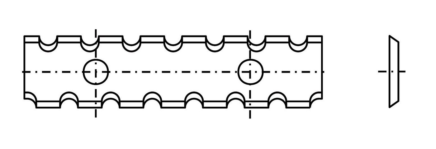 Tigra Wendeplattenfräser Wendeplatte 52 mit Spanbrechernuten 60x12x1,5mm a=26mm von Tigra