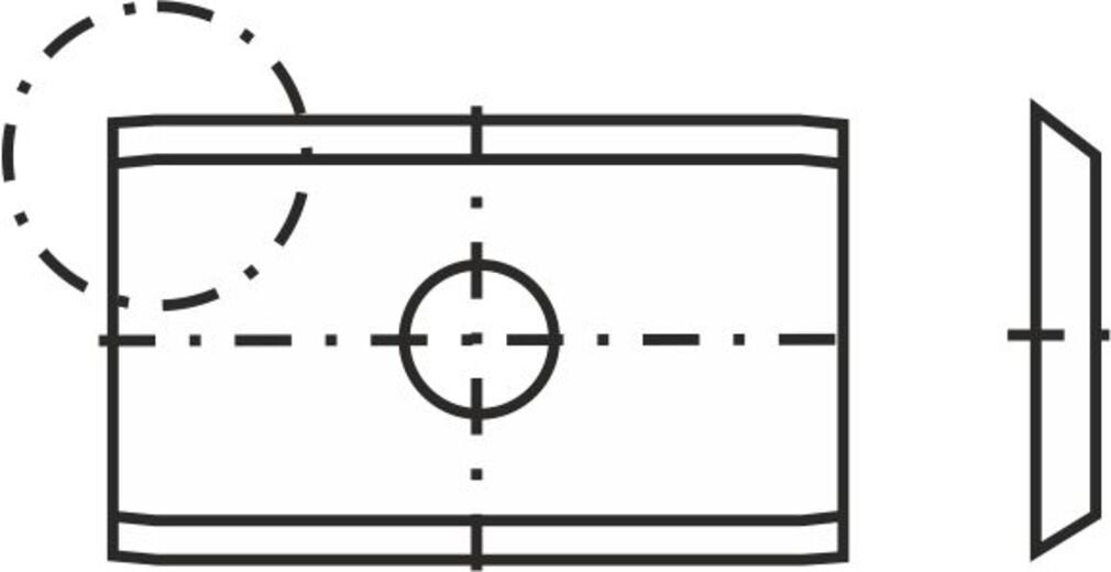 Tigra Wendeplattenfräser Wendeplatte 65 für Hobelköpfe 20x12x1,5mm 35° T08CR 50 Stück von Tigra