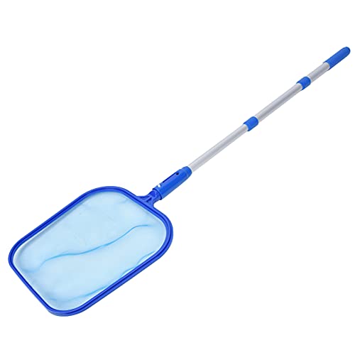 Swimmingpool Cleaner Supplies Telescopic Pool Skimmer Net Leaf Rake mit Einstellbarem Pol - Feines Netznetz für Effizientes, Geeignetes für Poolbesitzer und Professionelle Reinigungskräfte von Tihebeyan