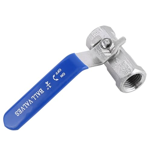 Tihebeyan 304 Edelstahl - -Gewindekugelventil Einfach zu Bedienende Absperrventil für Absperranwendungen, 1PC, 6 Größen (1/4 "(2 Punkte)) von Tihebeyan