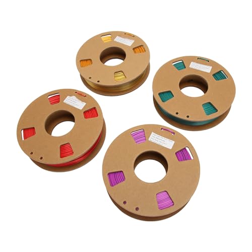 Tihebeyan 3D -Drucker -Filament Dual Color PLA 1,75 Mm Clog für Kunst DIY Projekte 4PCS Schwarzes Rotes Grünes Gold Lila für die Heimstudioschule von Tihebeyan