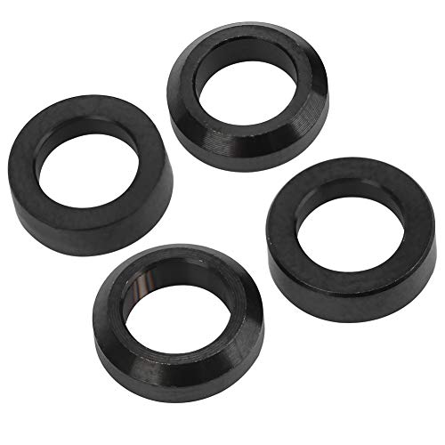 Tihebeyan Alloy TC4 Black Concave -convex Spacer, Light Almohadilla of the Disc Brake Base, 4 Pieces for M6 Calibration, Ideal for Cycling Enthusiasts von Tihebeyan