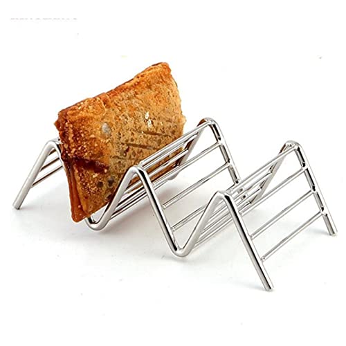 Tihebeyan Edelstahl V -Form Taco Halter Rostbricht (2-3 Gitter 6,3 x 13,5 x 4,5 cm/2,5 x 5,3 x 1,8) von Tihebeyan