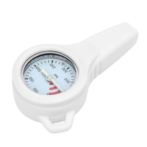 Tihebeyan Kursmessgeräte, Gelbe Wassermessgeräte Luftdruckdruckmessgeräte Tauchdruckmessgeräte Digitale Druckmessgeräte mit Gewebten Hochdruck -Schlauch -Zifferblatt BCD -Stahldruck für (WHITE) von Tihebeyan