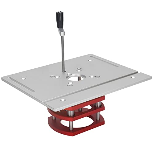 Tihebeyan Router Lift Manual Einstellbares Höhenheben -Router -Hubsystem Kit Zur Präzisionsholzbearbeitung, Geeignet für Trimmmaschinen mit 64 Bis 66 Mm Motordurchmesser Geeignet (SILVER) von Tihebeyan